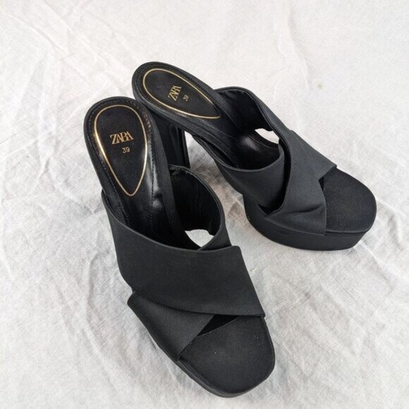 Zara Black Platform Heels - Picture 3 of 10